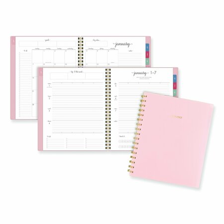 AT-A-GLANCE Harmony Weekly/Monthly Poly Planner, 8.81 x 7.88, Pink Cover, 13-Month Jan to Jan: 2024 to 2025 109980527